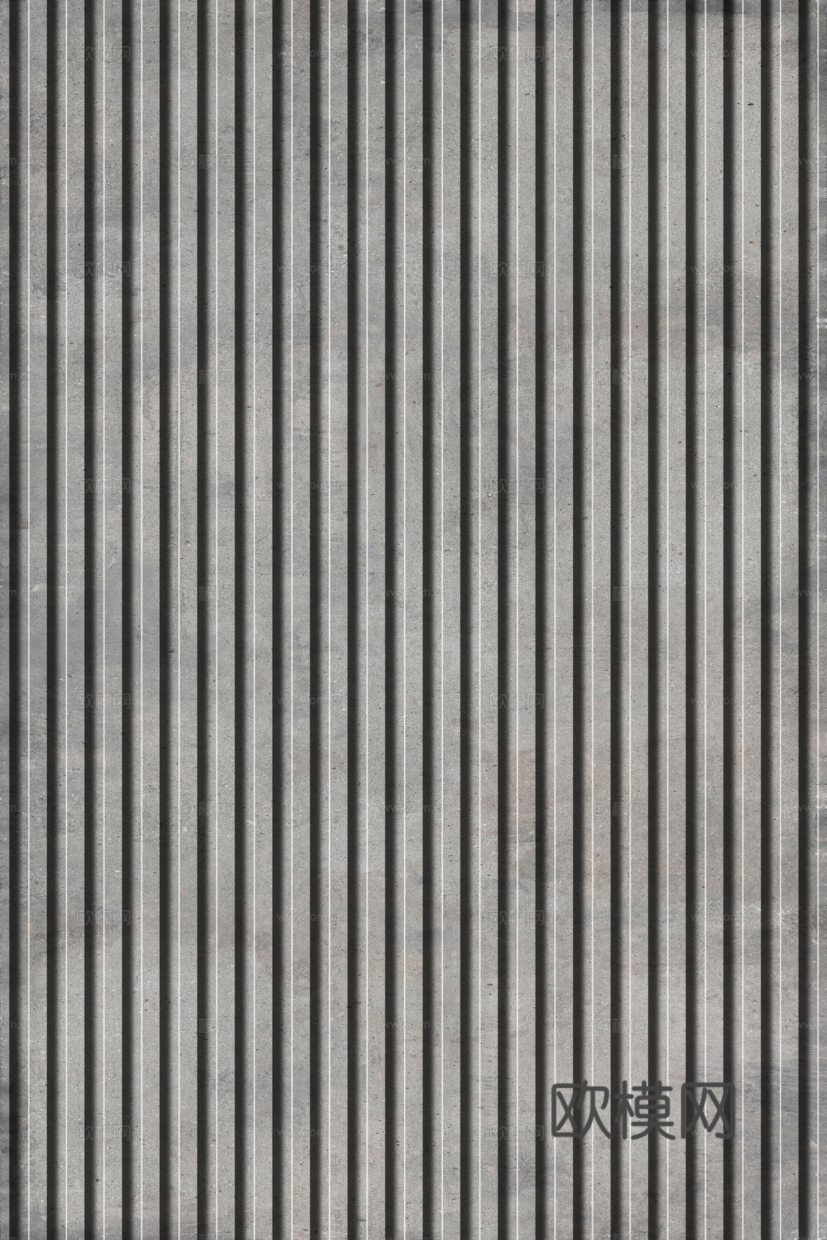 岩板石纹拉槽格栅长城板下载（渲染图7）