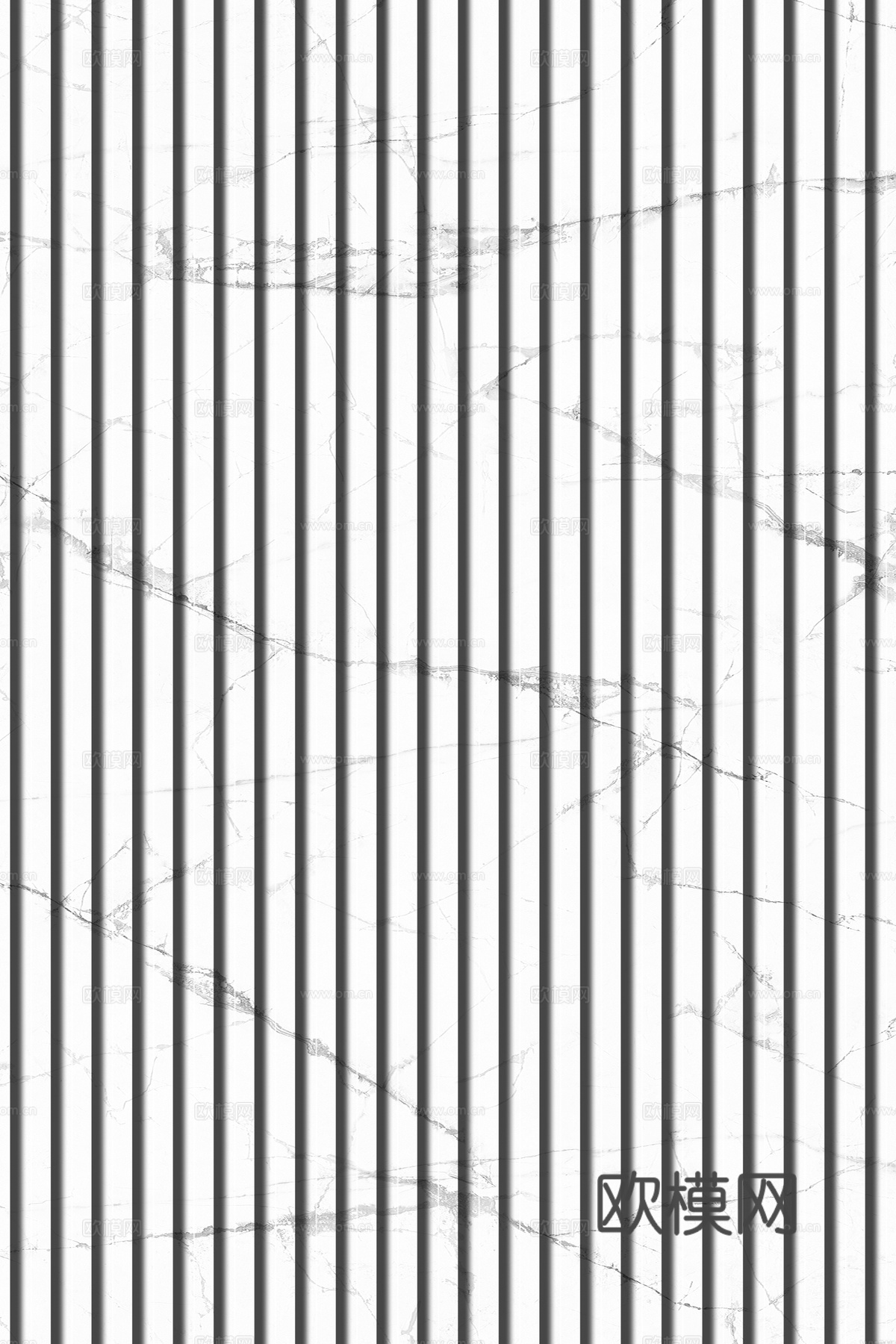 岩板大理石纹拉槽长城板格栅背景墙下载（渲染图5）