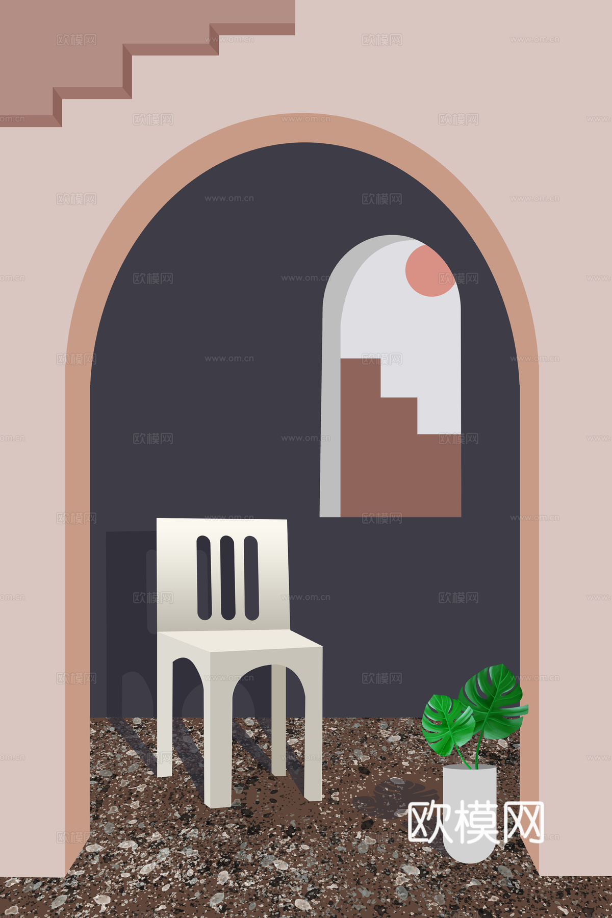 现代简约北欧风莫兰迪色系装饰画