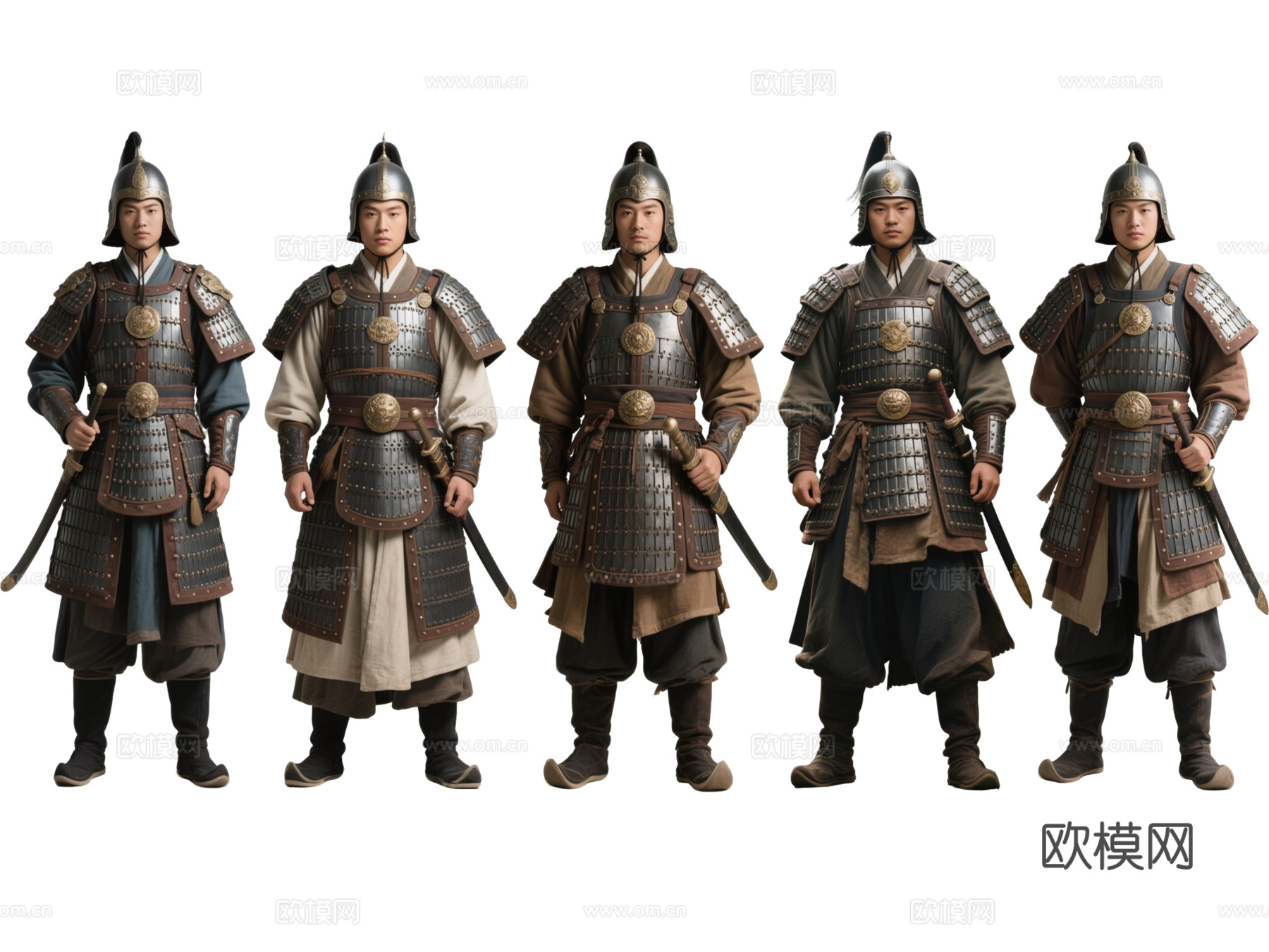 PS免抠古装人物 古代军人 古装男子 古代士兵 古装将士