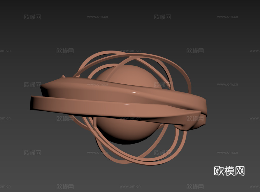 现代复古地球仪3d模型
