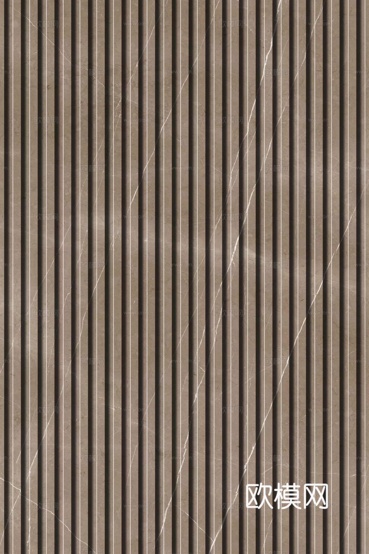 岩板石纹拉槽格栅长城板下载（渲染图1）