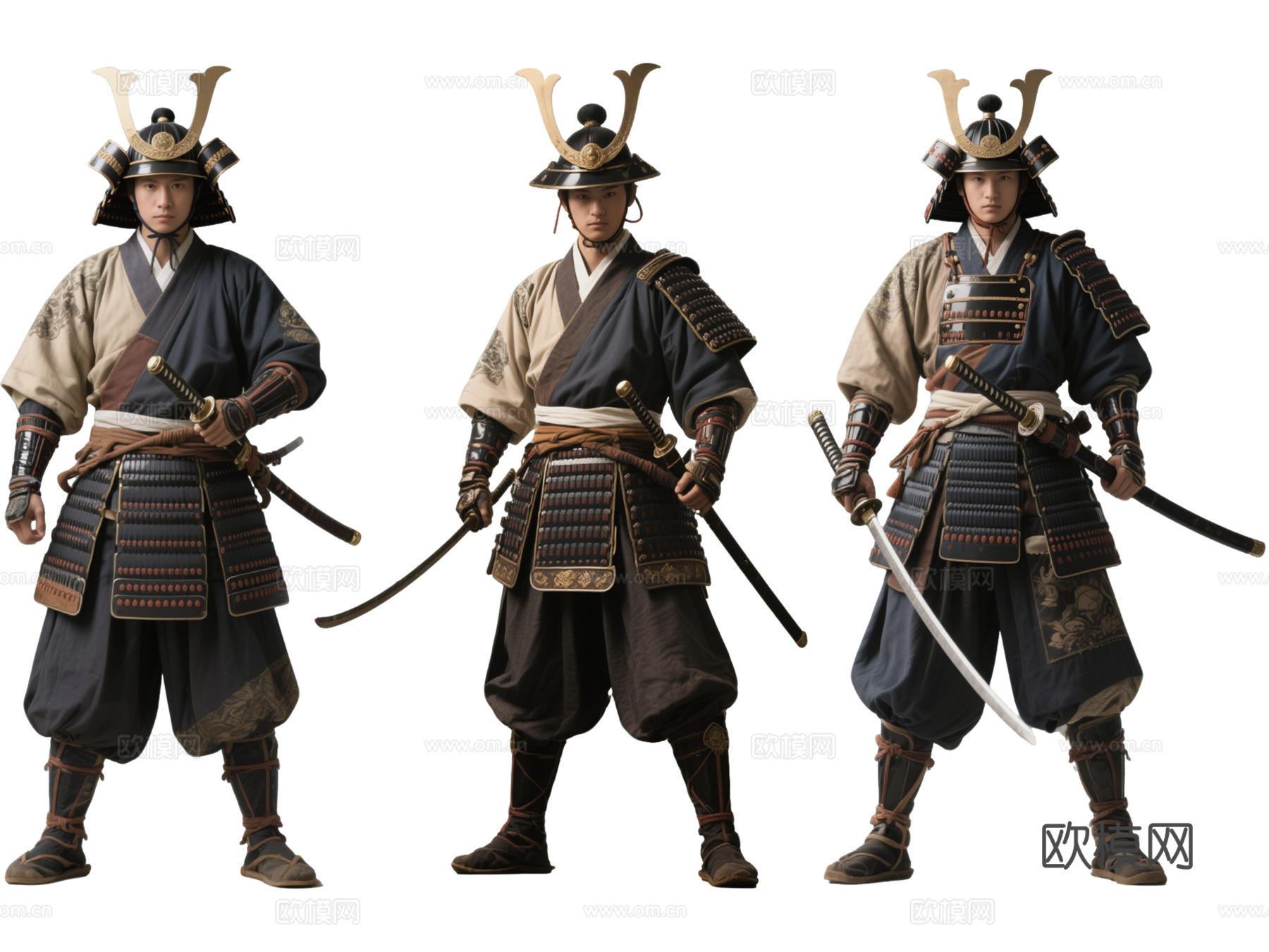 PS免抠古装人物 日本倭寇 东瀛武士 东瀛士兵 小日子