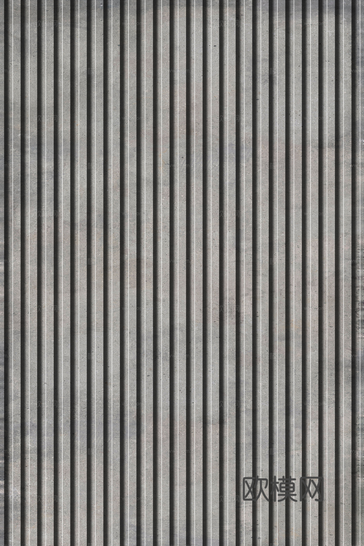 岩板石纹拉槽格栅长城板下载（渲染图5）