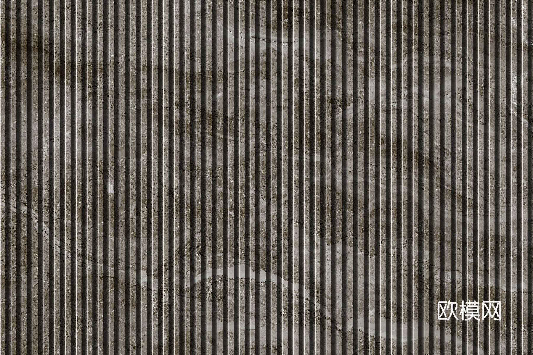 岩板大理石纹拉槽长城板格栅背景墙下载（渲染图4）