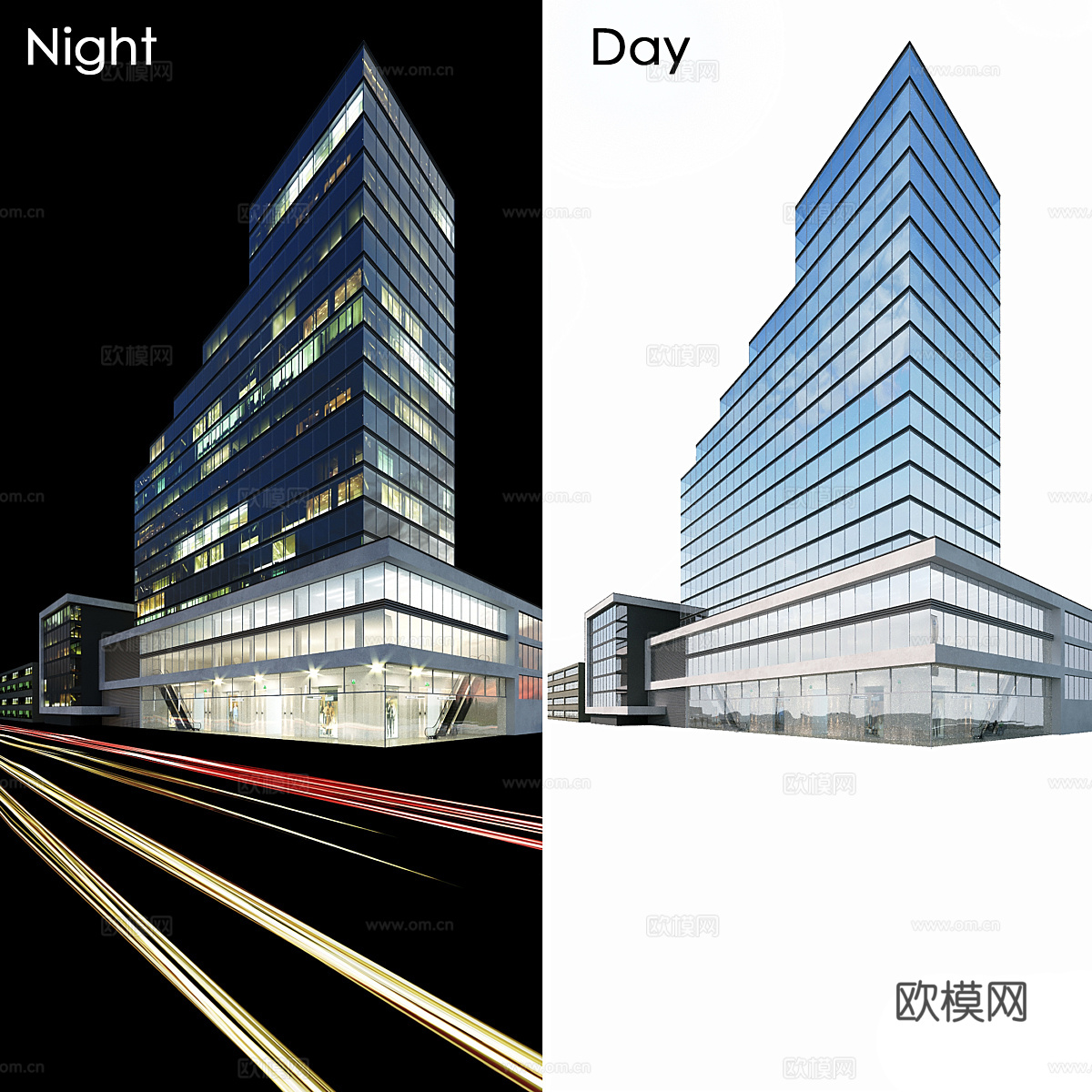 现代商业建筑外观3d模型