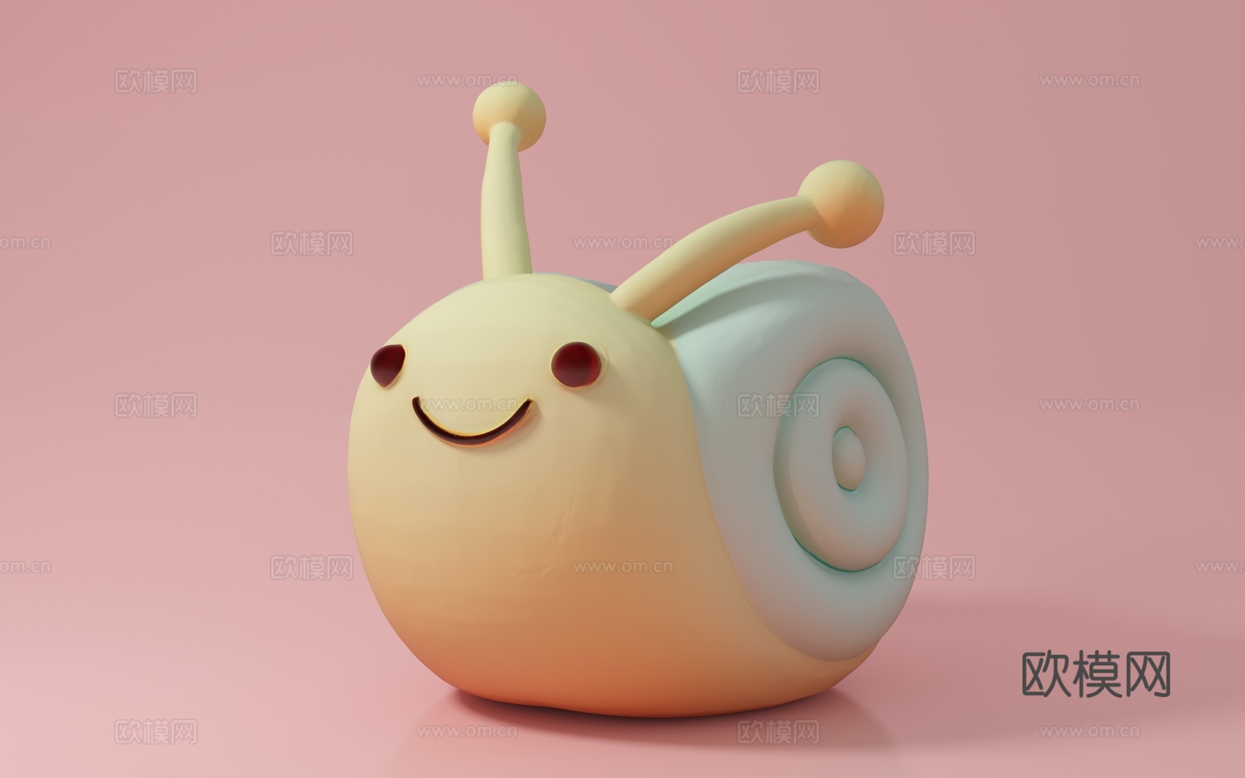 蝸牛 卡通风格 Q版形象 动漫风格 手办 玩偶 玩具 道具3d模型