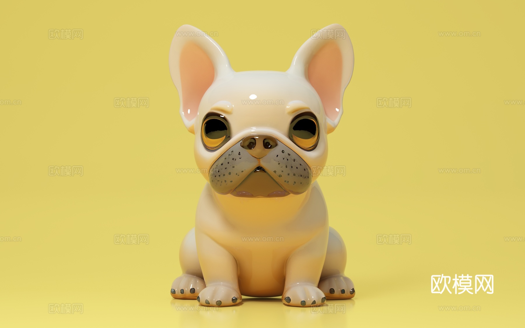 狗狗 沙皮狗 卡通动物 犬 Q版形象 动漫风格 手办 玩偶3d模型