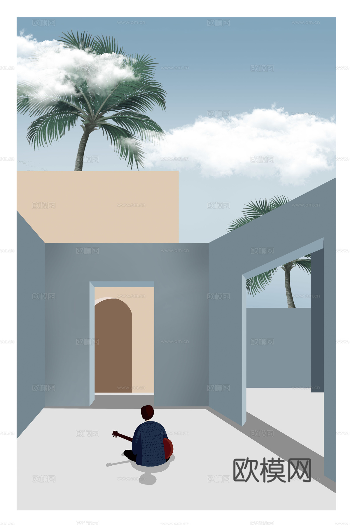 现代简约北欧风莫兰迪色系装饰画