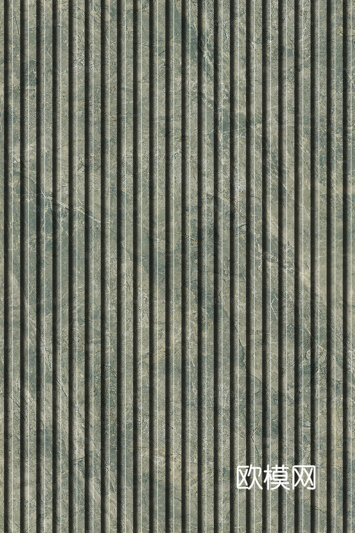 岩板石纹拉槽格栅长城板下载（渲染图6）