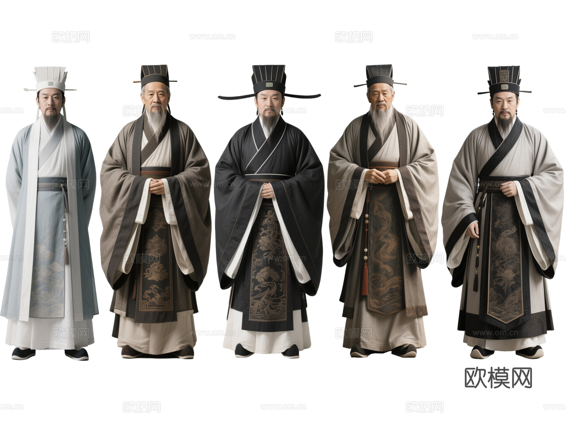 古装人物 古代军师 古装男子 诸葛亮 幕僚参谋 古代谋士