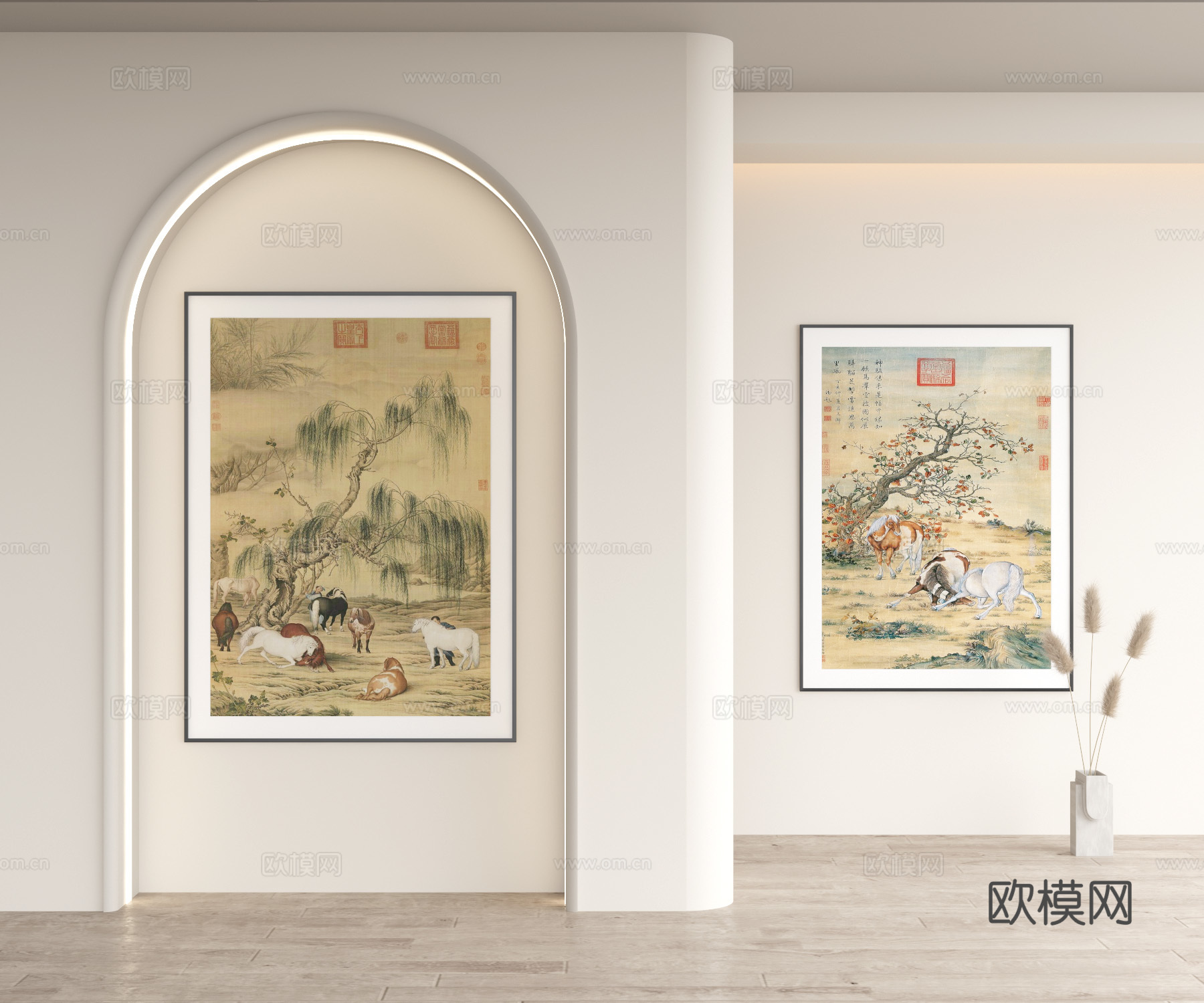 中式装饰画3d模型