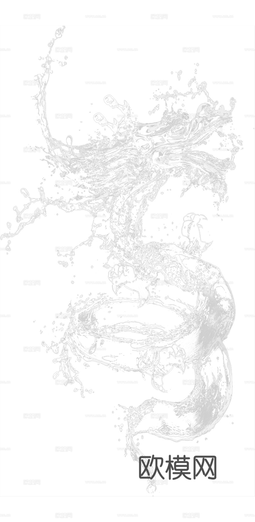 免抠 水龙  透明龙