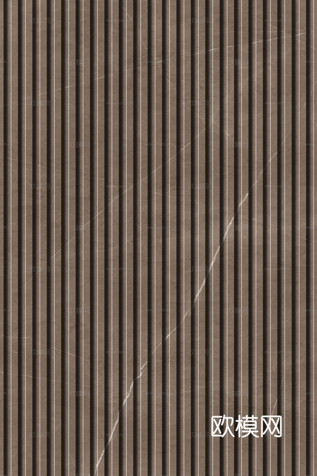 岩板石纹拉槽格栅长城板下载（渲染图1）