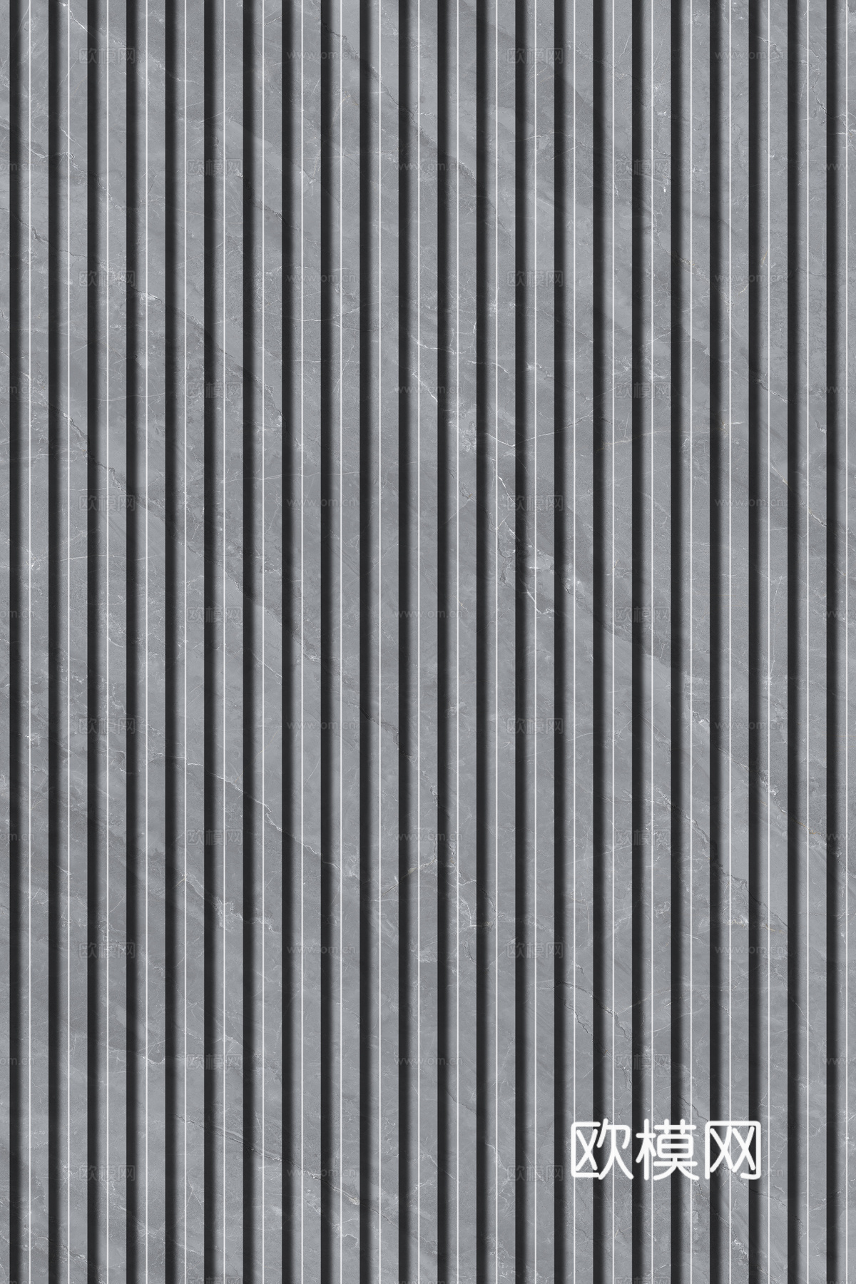 岩板石纹拉槽格栅长城板下载（渲染图3）