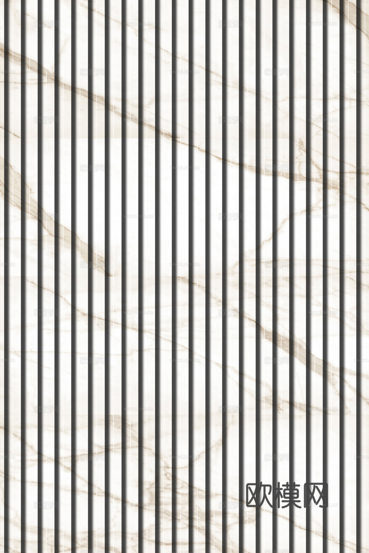 岩板石纹拉槽格栅长城板下载（渲染图3）