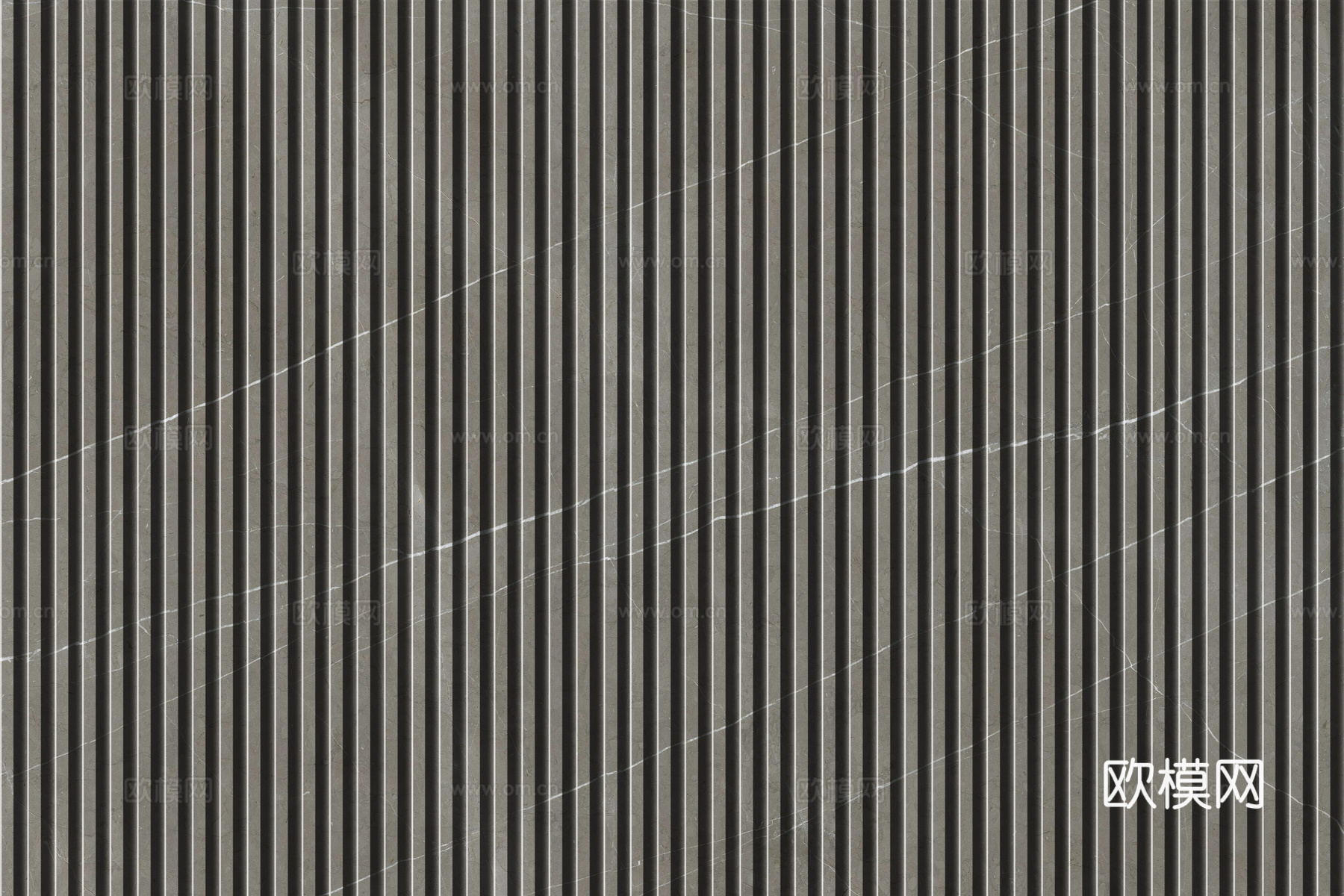 岩板大理石纹拉槽长城板格栅背景墙下载（渲染图8）
