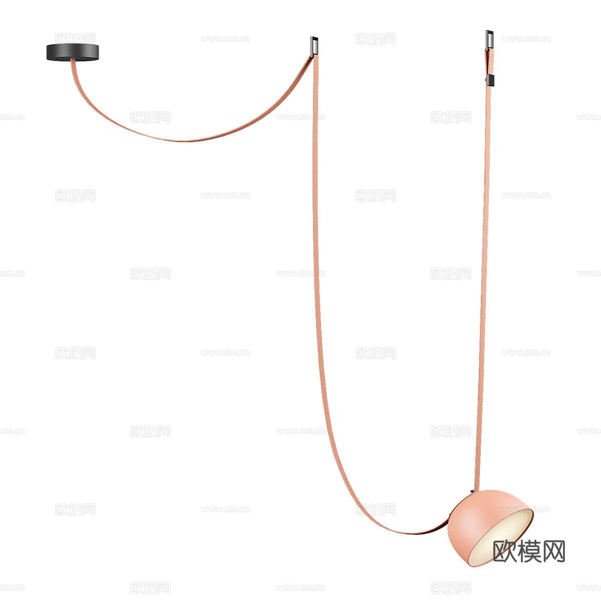现代意式极简皮带吊灯3d模型