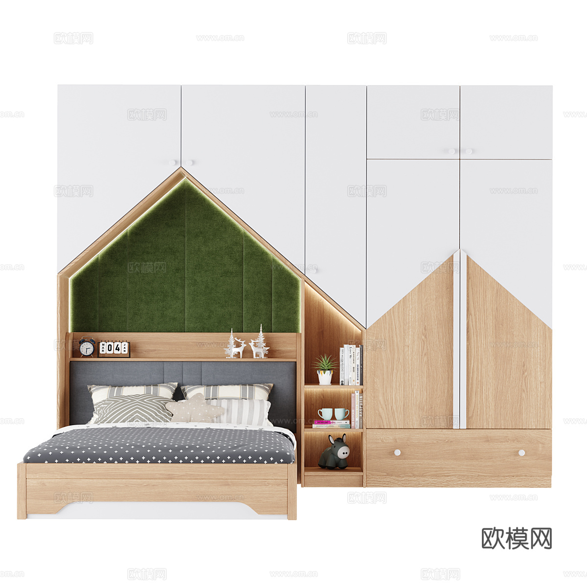 现代北欧儿童床3d模型