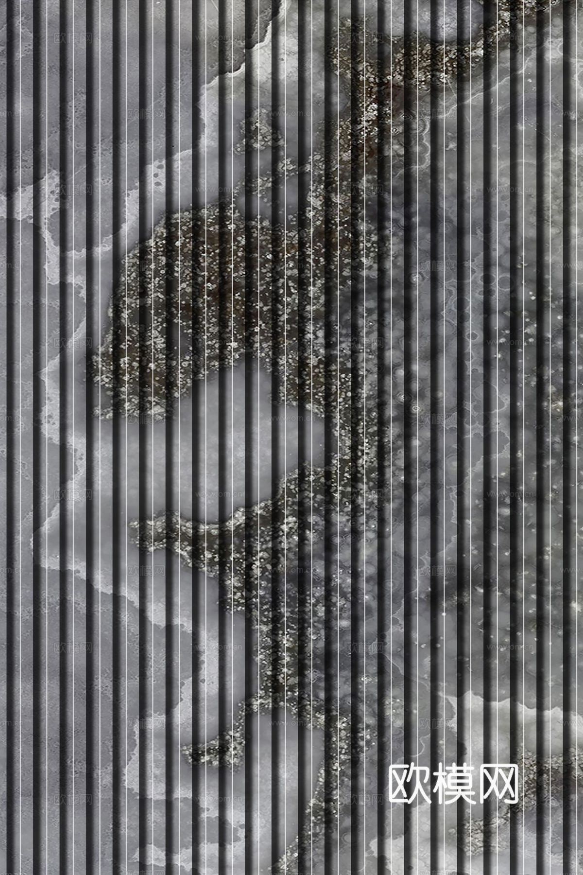 岩板石纹拉槽格栅长城板