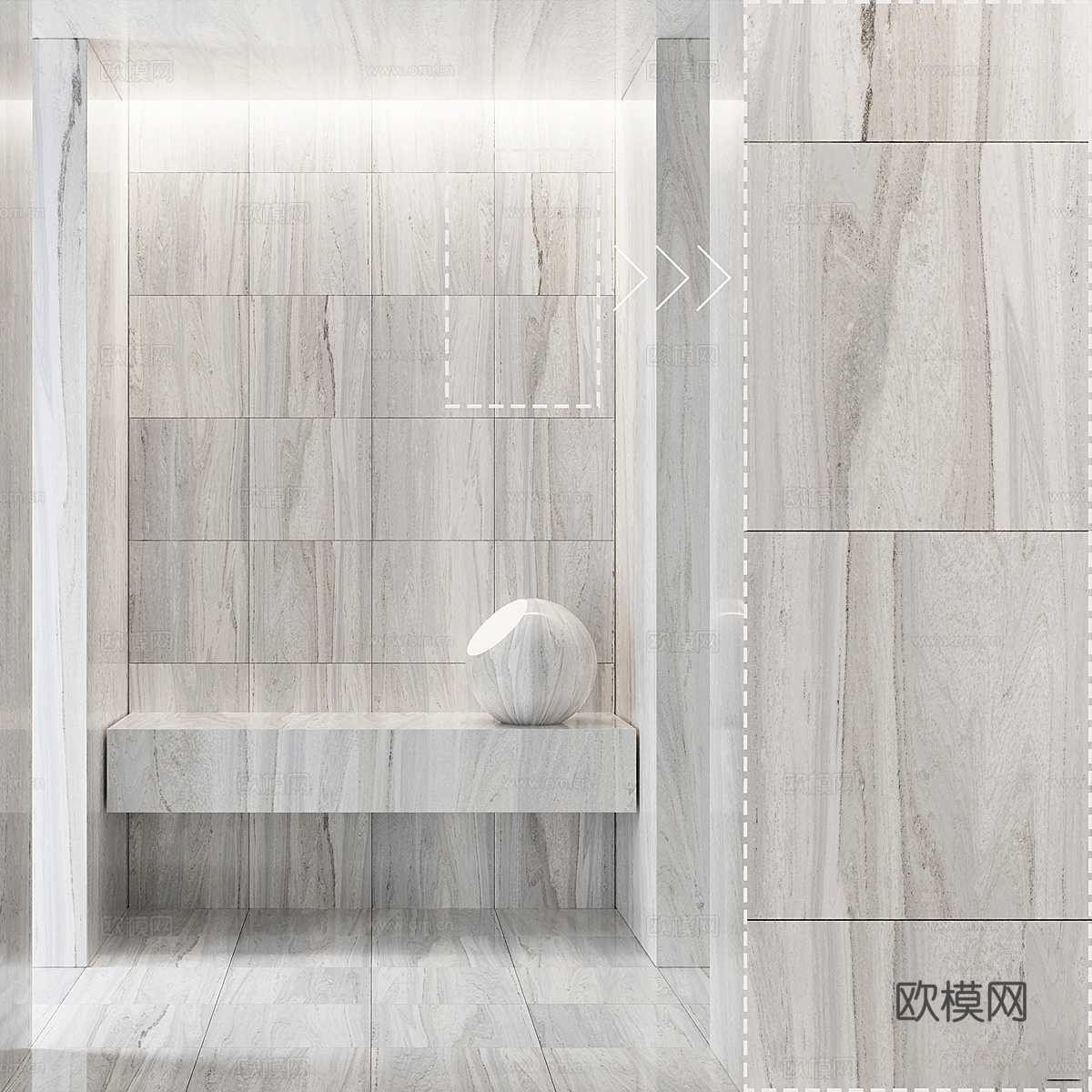 大理石 岩板 PU石材3d模型