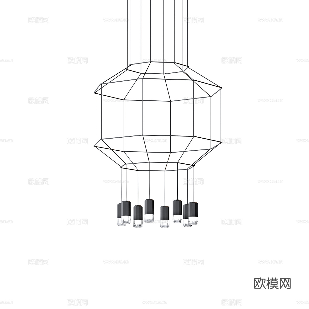 Vibia 现代吊灯 装饰吊灯 多头吊灯 极简吊灯 别墅吊灯3d模型