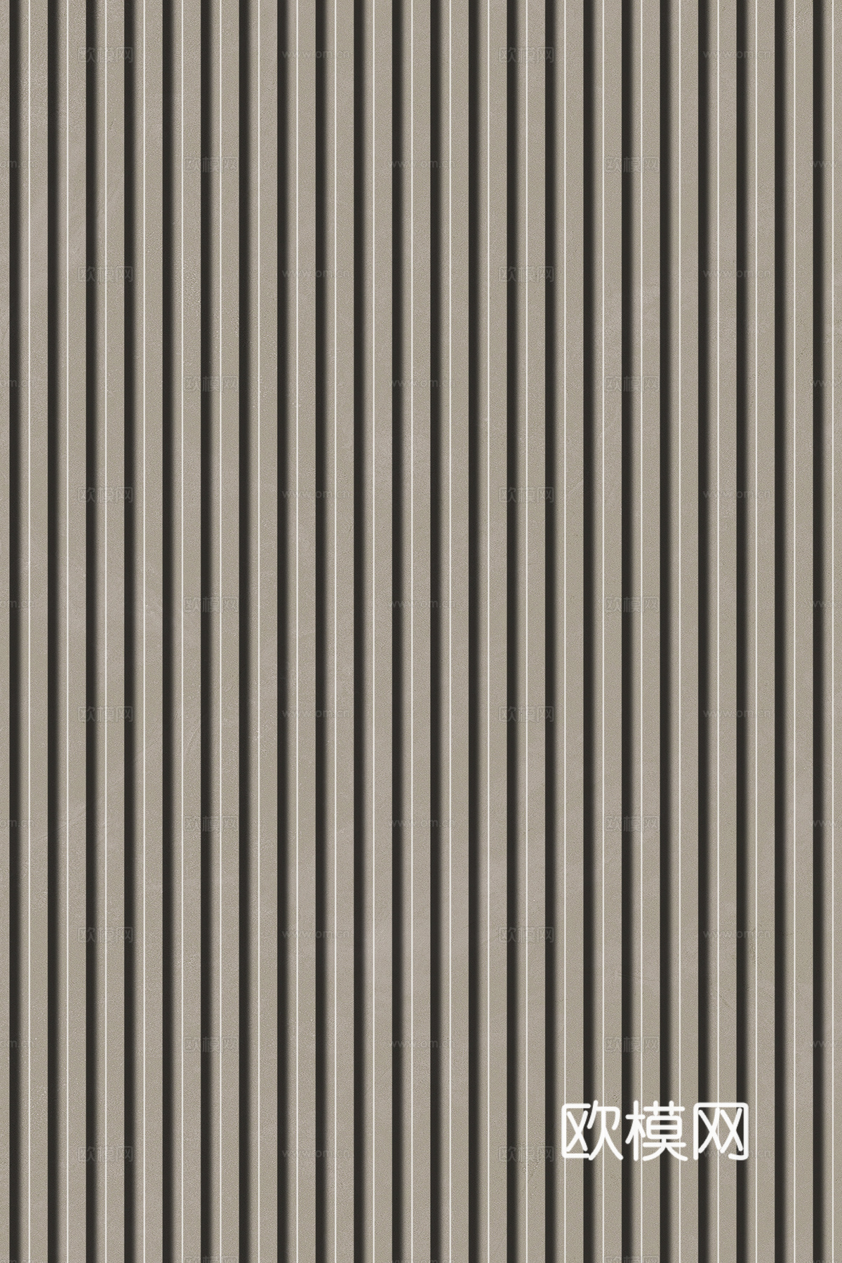 岩板石纹拉槽格栅长城板下载（渲染图2）