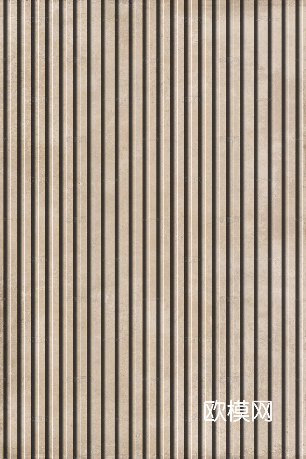 岩板石纹拉槽格栅长城板下载（渲染图6）