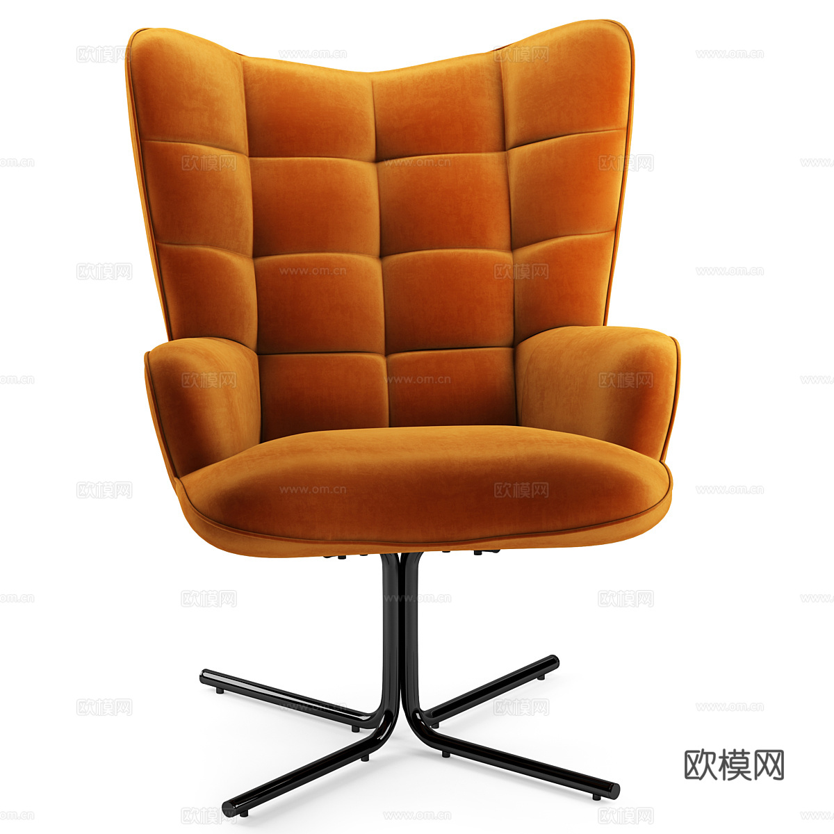现代布艺办公椅3d模型