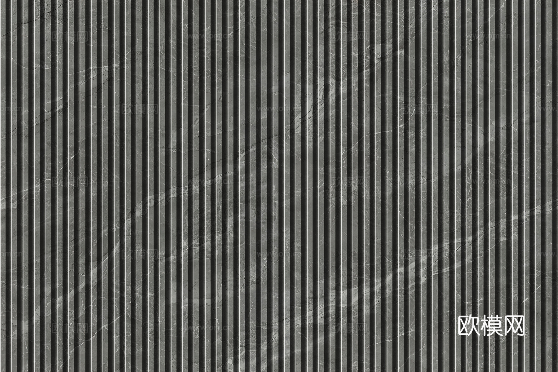 岩板大理石纹拉槽长城板格栅背景墙下载（渲染图1）