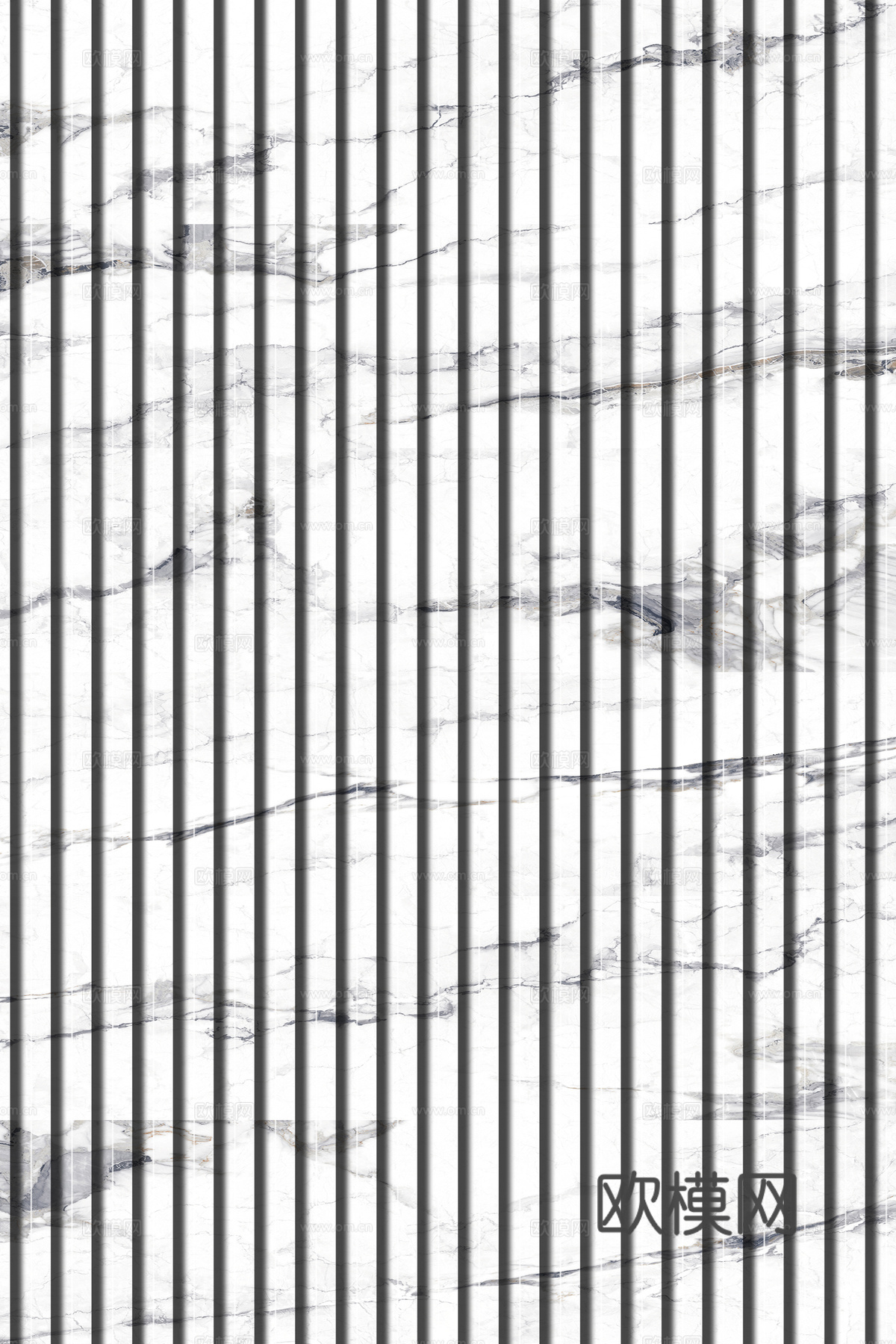 岩板石纹拉槽格栅长城板下载（渲染图4）