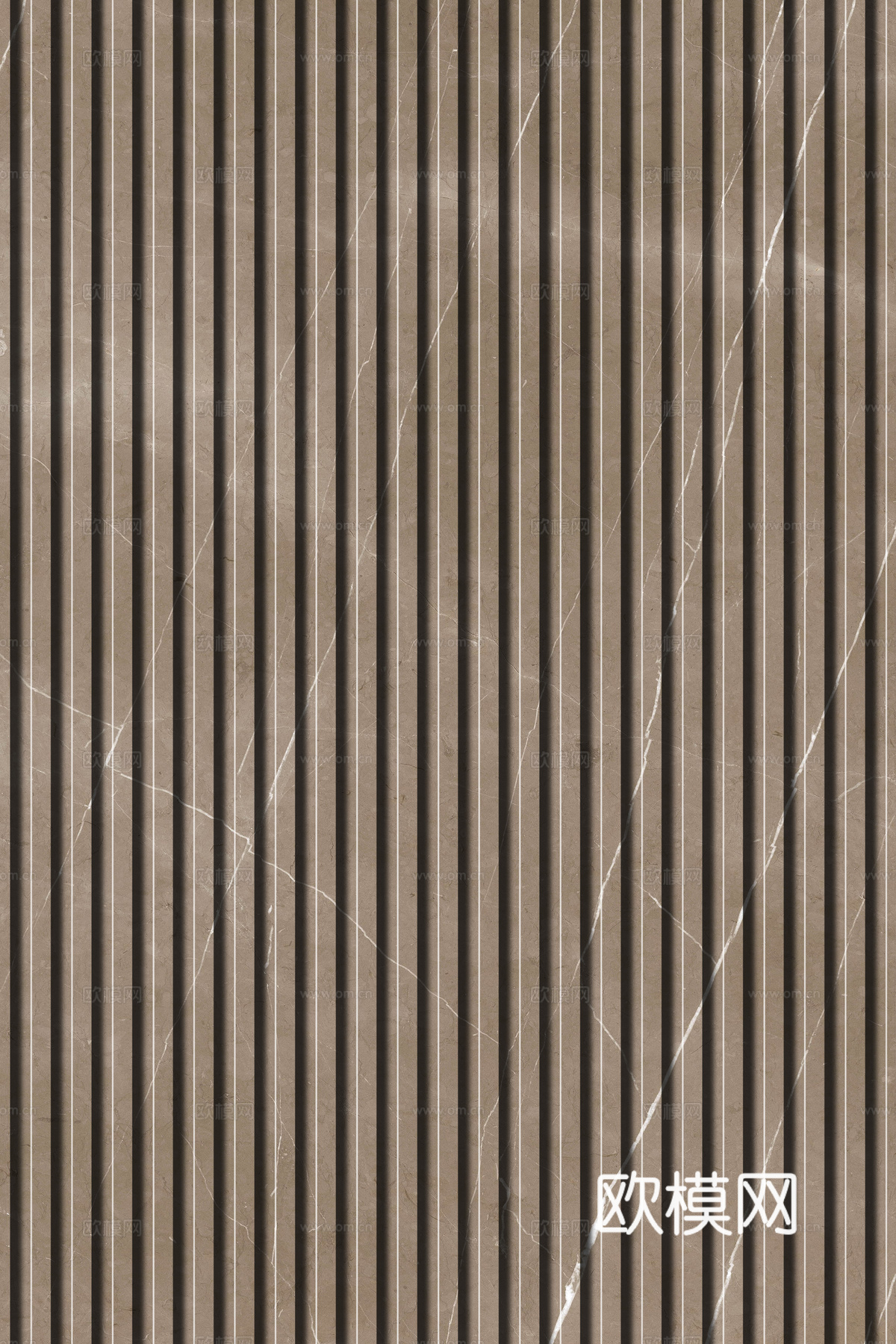 岩板石纹拉槽格栅长城板下载（渲染图5）