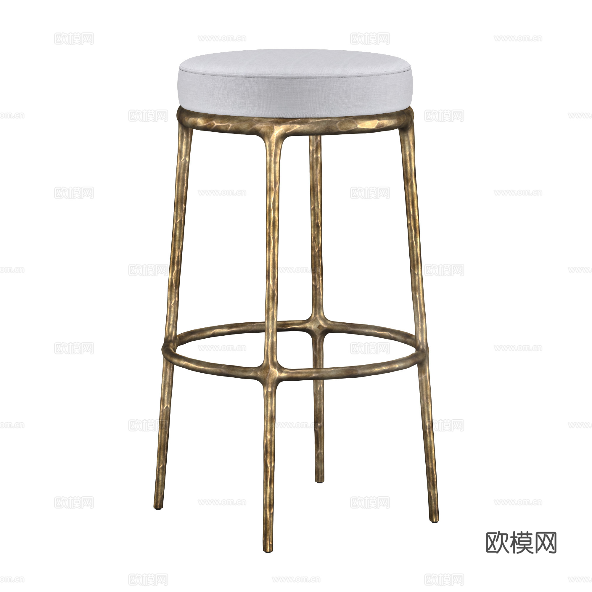 新中式轻奢吧台椅3d模型