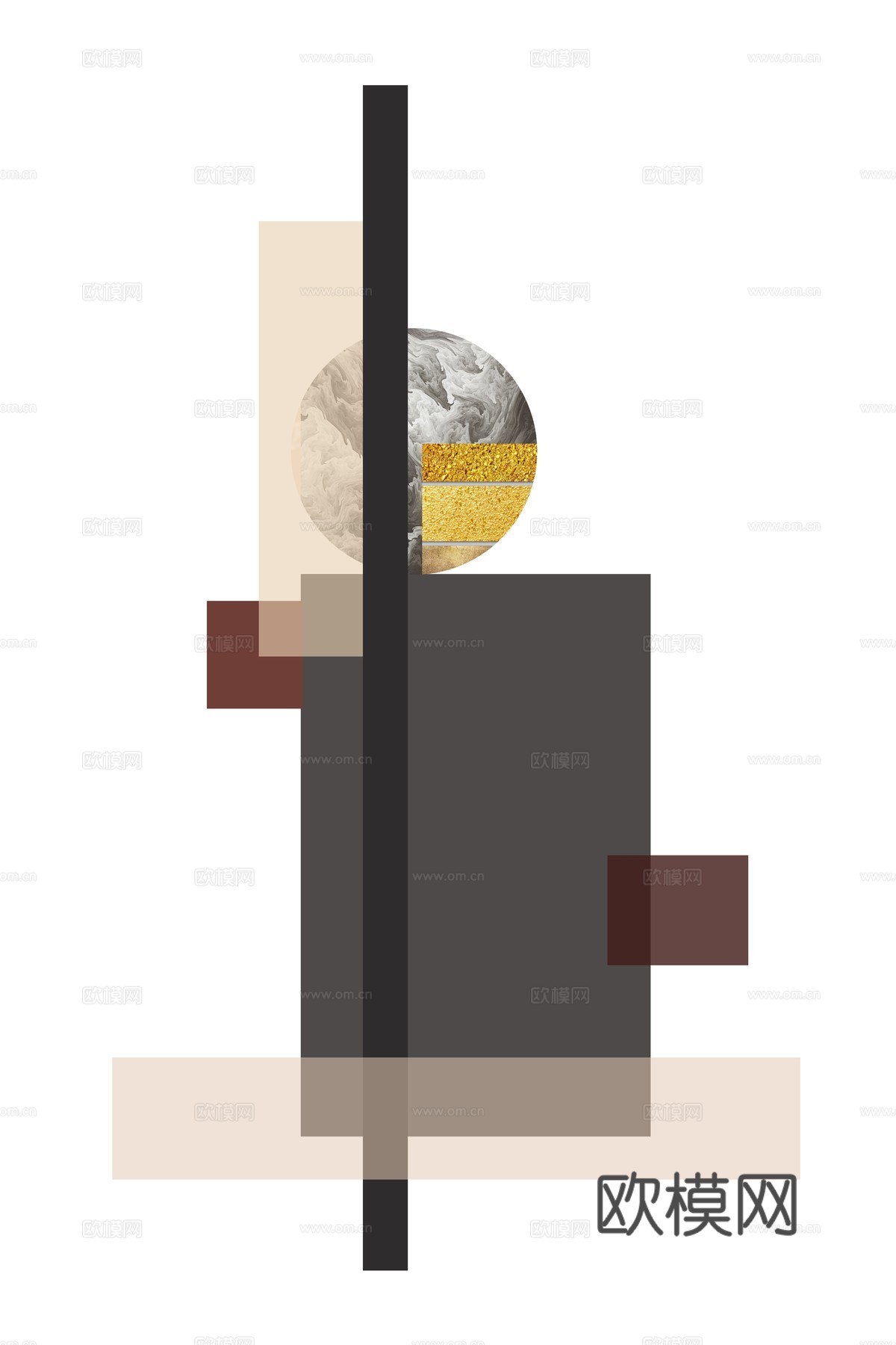 现代简约北欧抽象几何装饰画