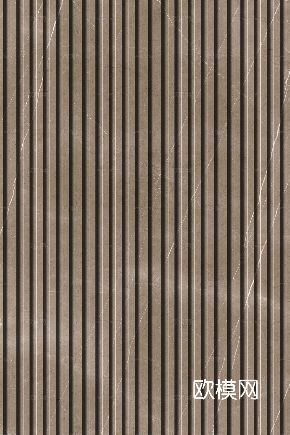 岩板石纹拉槽格栅长城板下载（渲染图3）