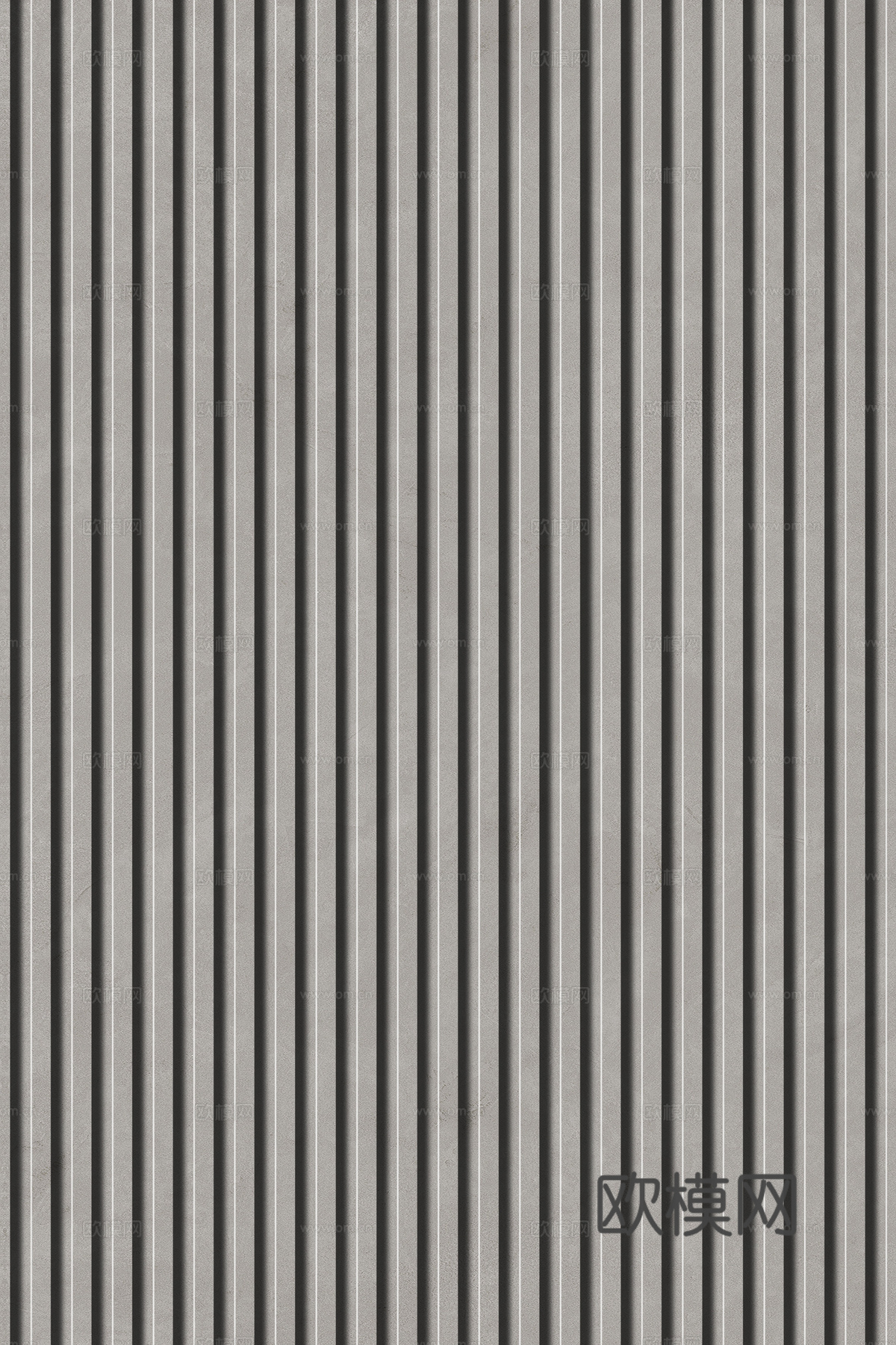 岩板石纹拉槽格栅长城板下载（渲染图6）