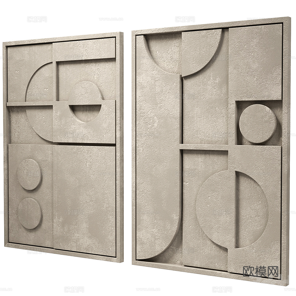 侘寂装饰挂画3d模型