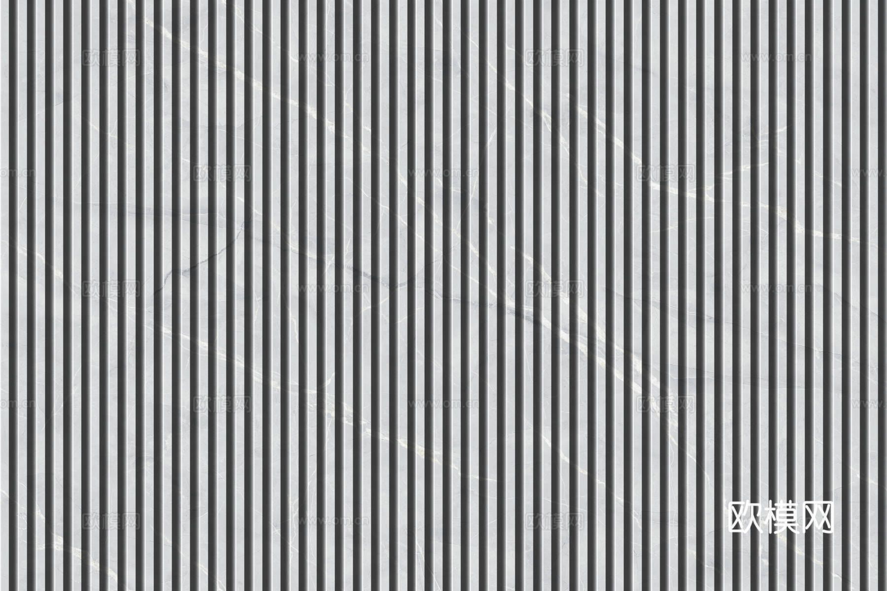 岩板大理石纹拉槽长城板格栅背景墙下载（渲染图3）