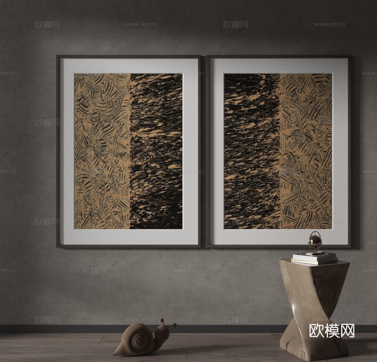中式装饰画3d模型