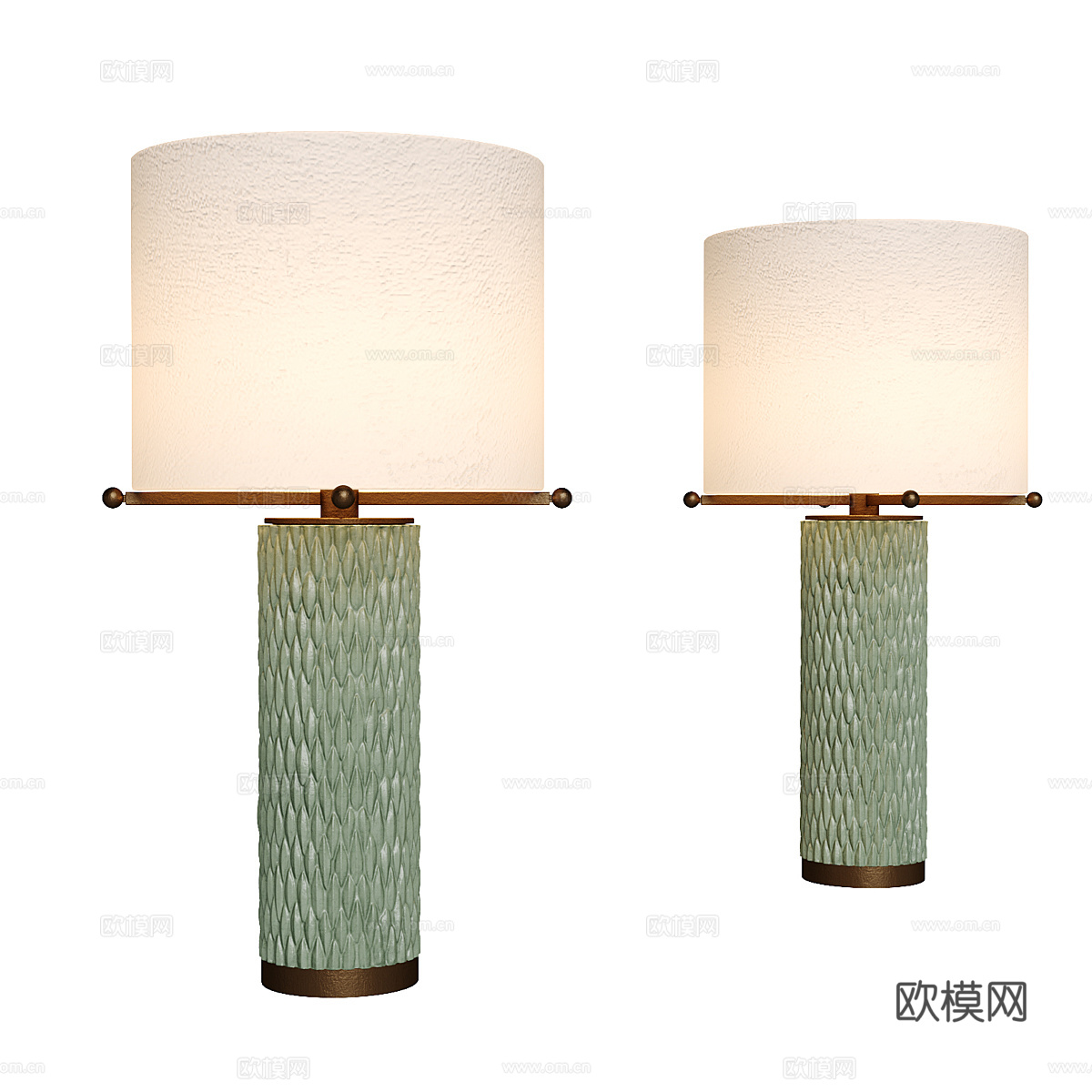 新中式轻奢装饰台灯3d模型