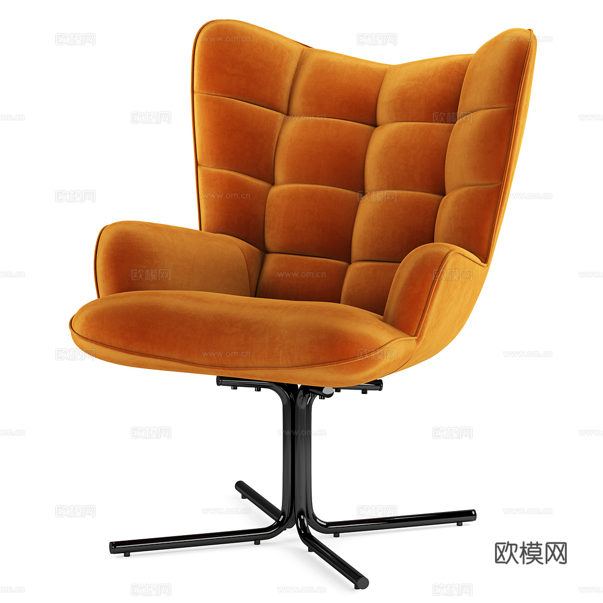 现代布艺办公椅3d模型