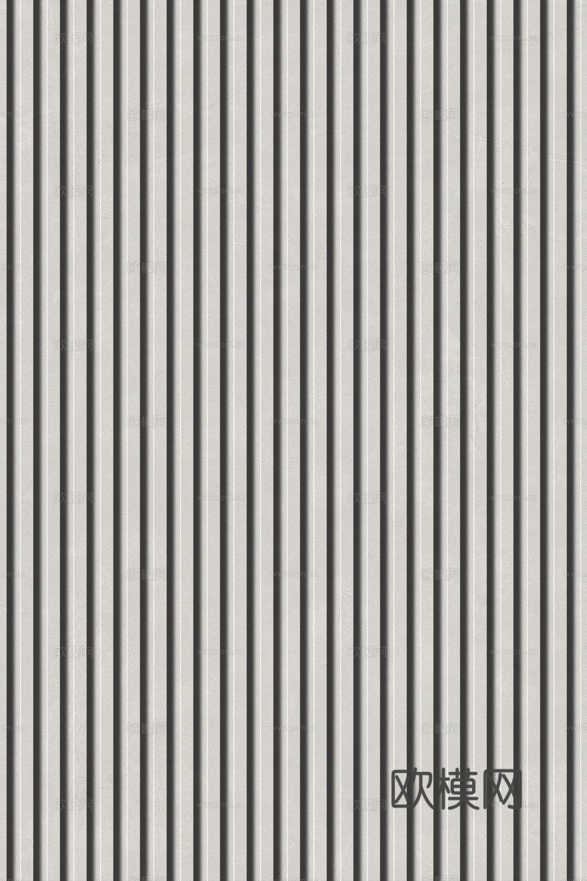 岩板石纹拉槽格栅长城板下载（渲染图1）