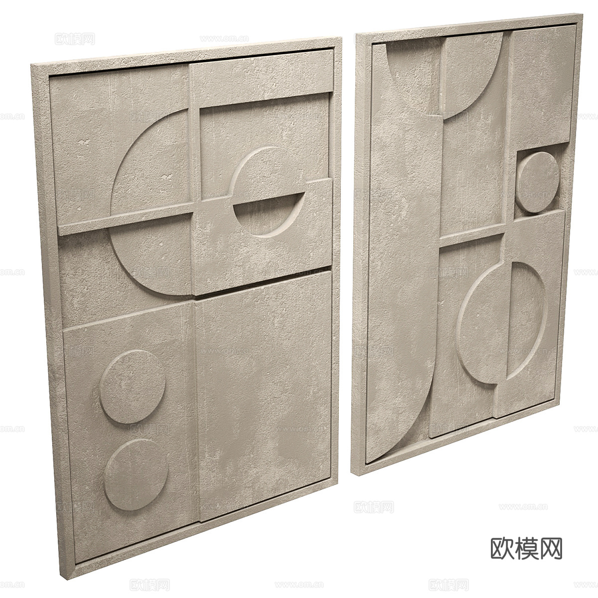侘寂装饰挂画3d模型