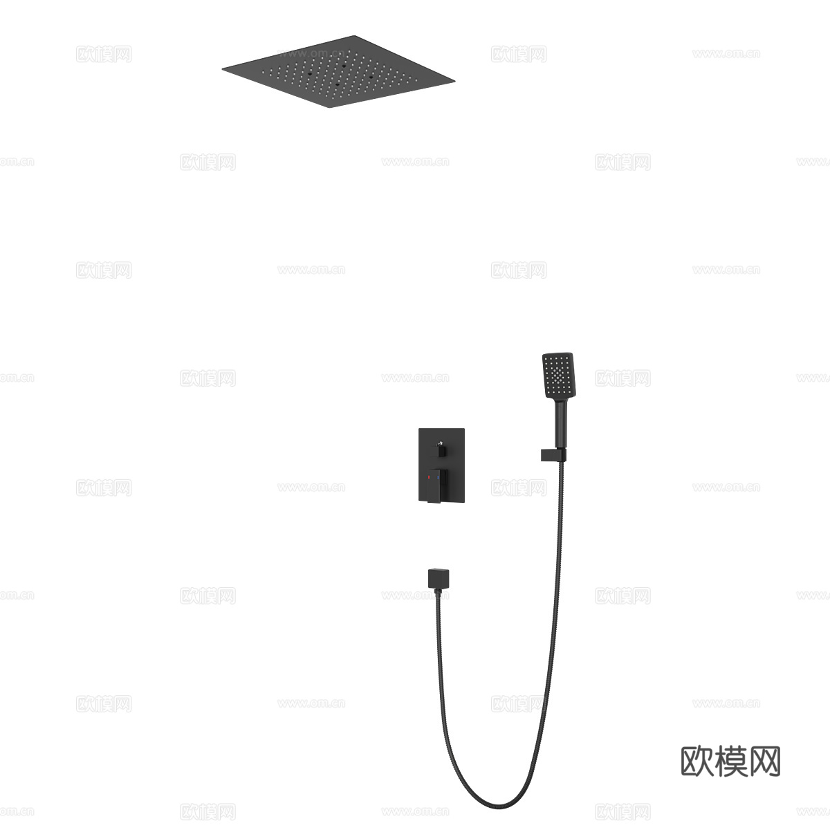 现代简约花洒摆件 花洒  卫生间花洒3d模型