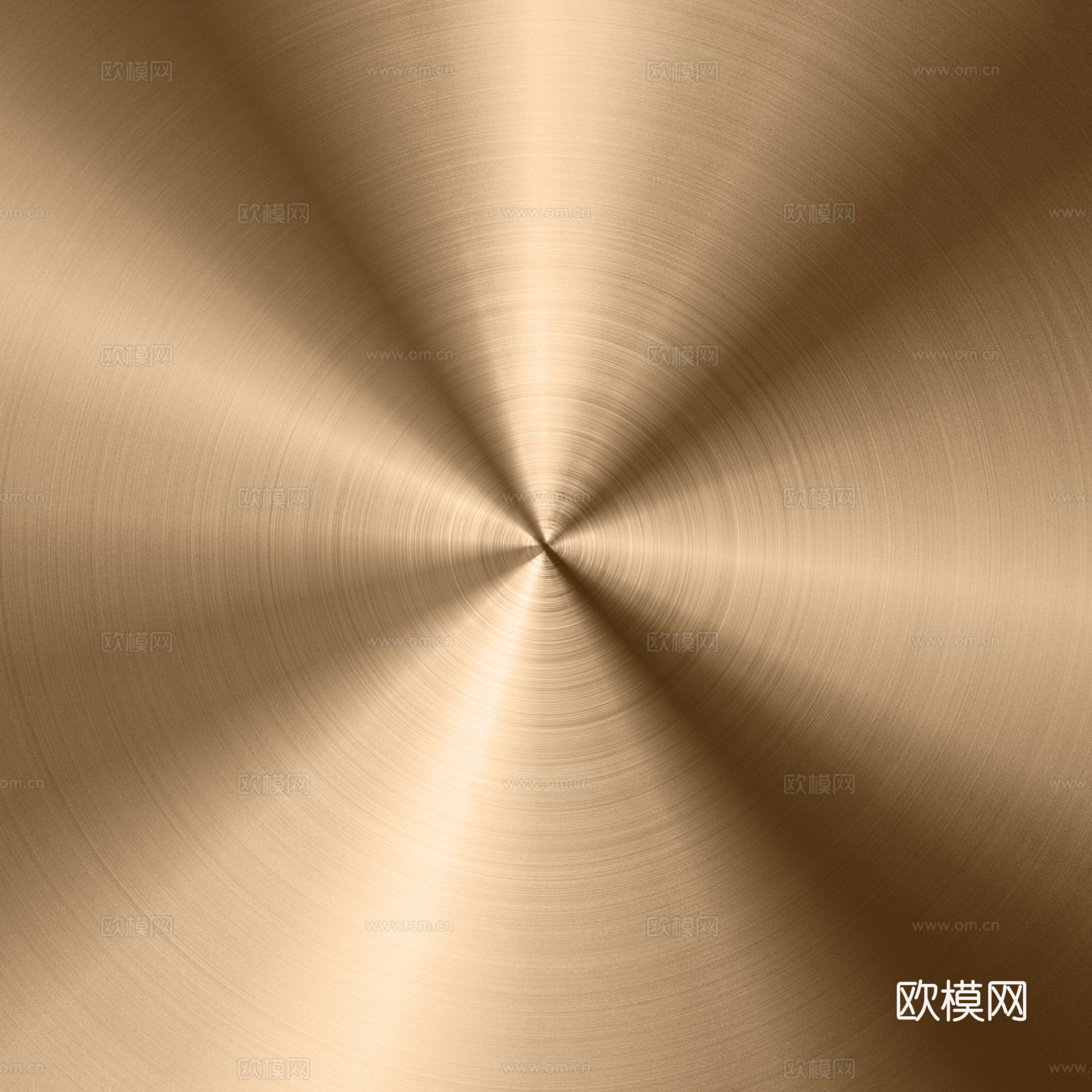 玫瑰金圆形拉丝金属