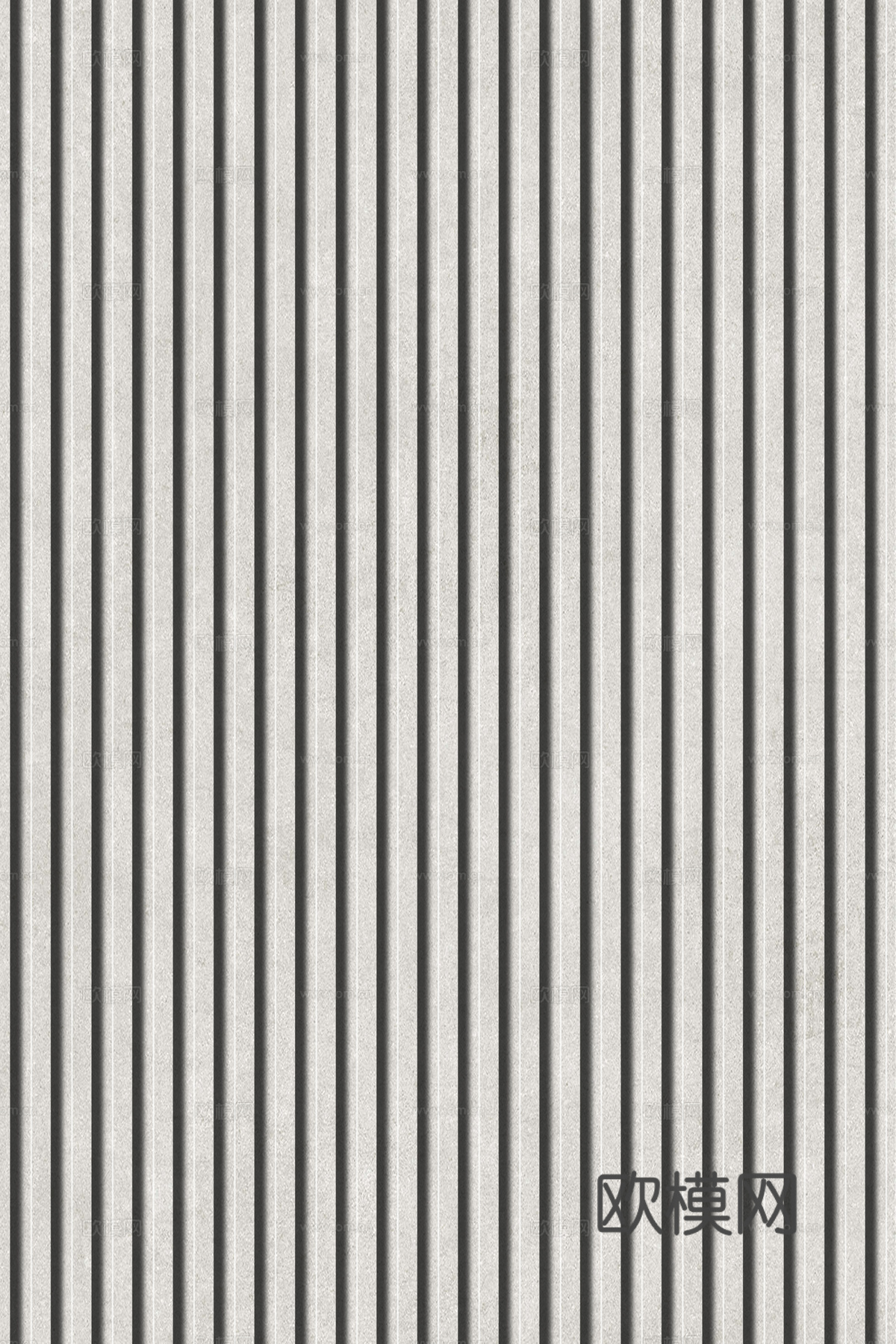 岩板石纹拉槽格栅长城板下载（渲染图4）