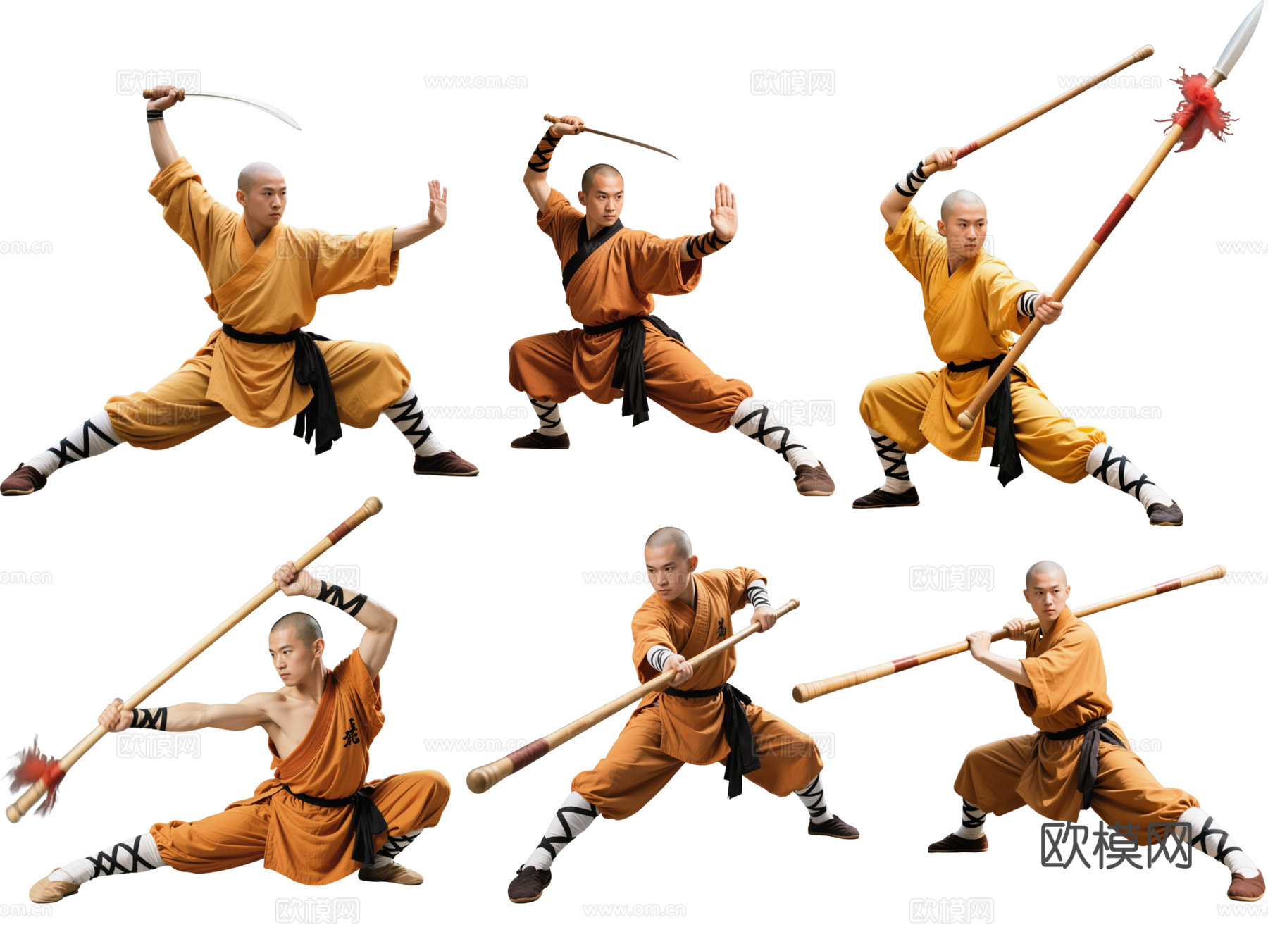 古装人物 少林武僧 少林功夫 少林和尚 武僧 古装男子