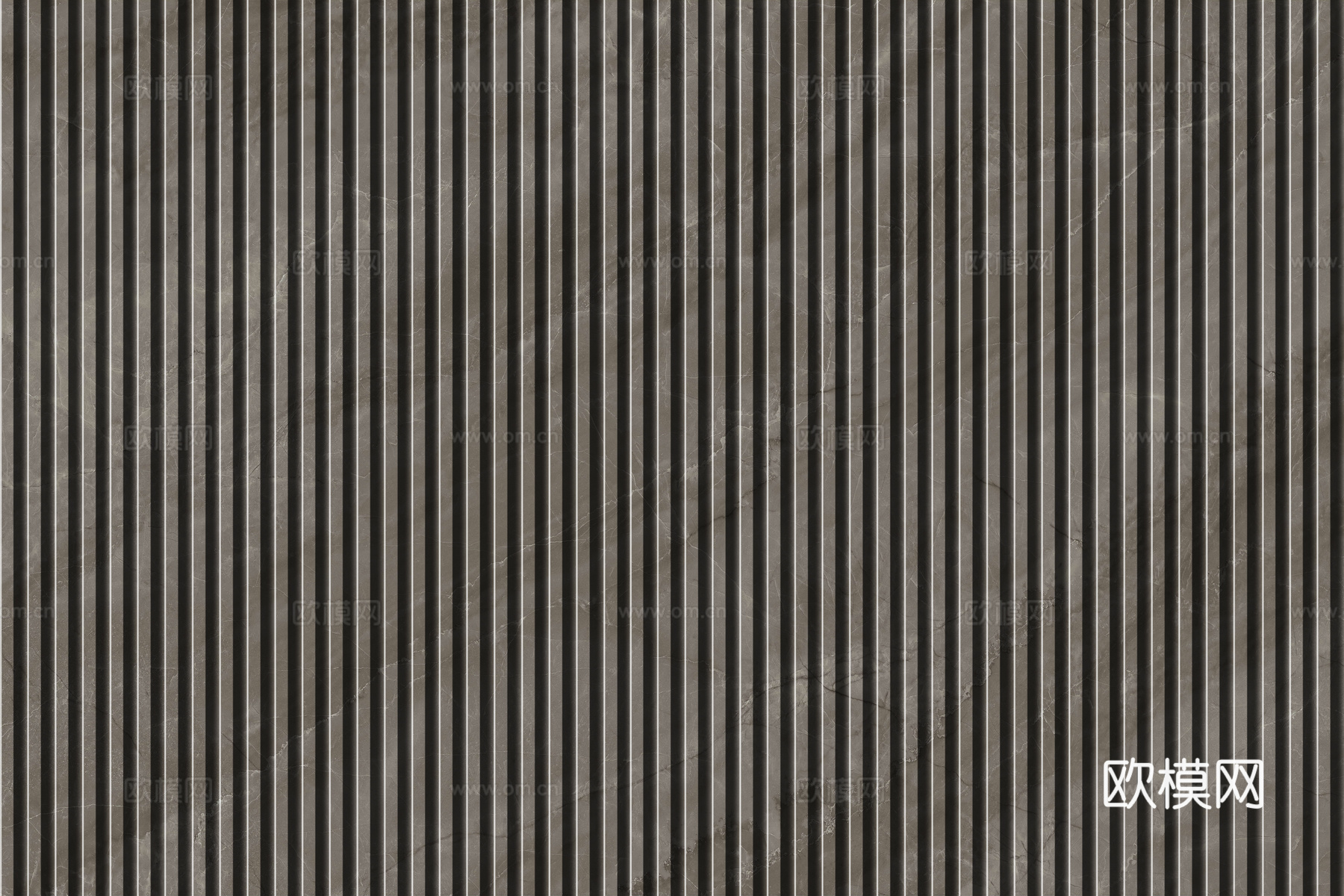 岩板石纹拉槽格栅长城板下载（渲染图2）