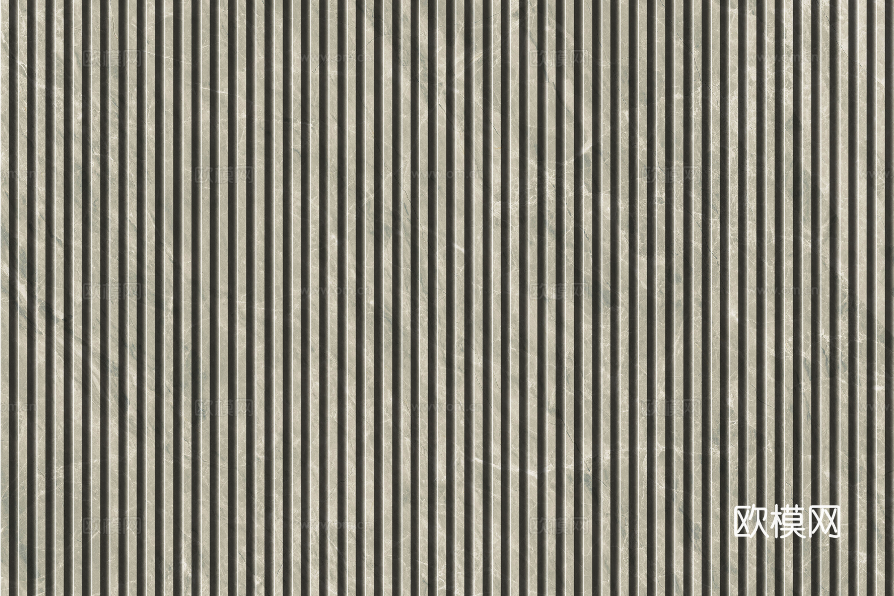 岩板大理石纹拉槽长城板格栅背景墙下载（渲染图5）