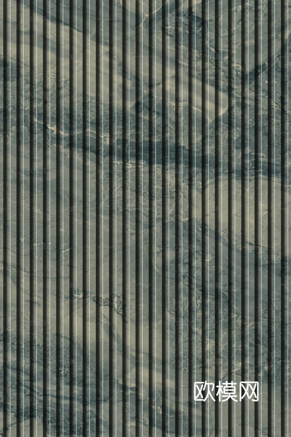 岩板石纹拉槽格栅长城板下载（渲染图6）